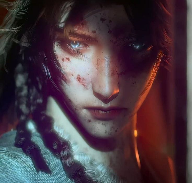 Karanlık fantezi tarzında, zamansız bakışa sahip anime karakter portresi