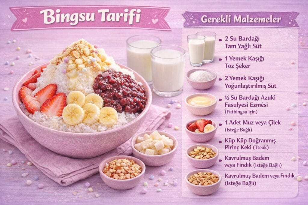 bingsu-tarifi-kore-buzlu-tatli-1024x683 Bingsu Tarifi: Kore’nin Viral Buzlu Tatlısı Evde Nasıl Napılır?